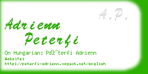 adrienn peterfi business card